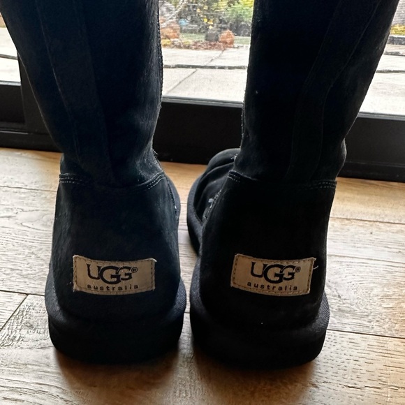 Black Suede Ugg Boots with Zipper Size 6 - Picture 7 of 8